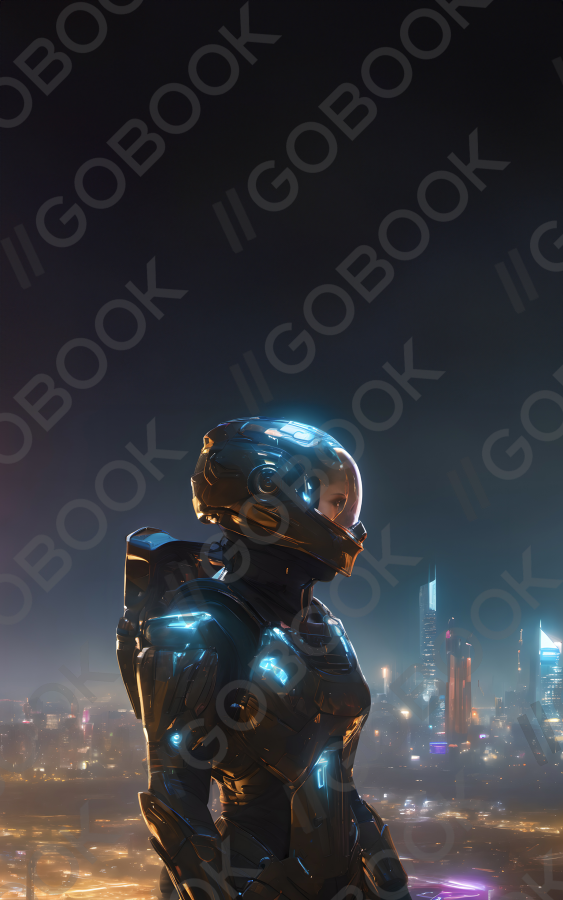 未來主義霓虹探險家