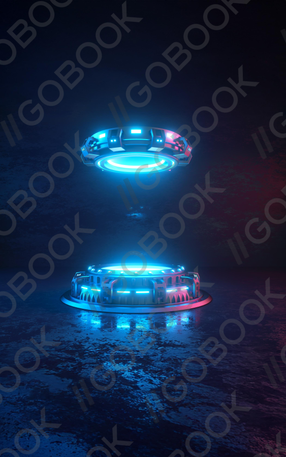 未來感漂浮平台