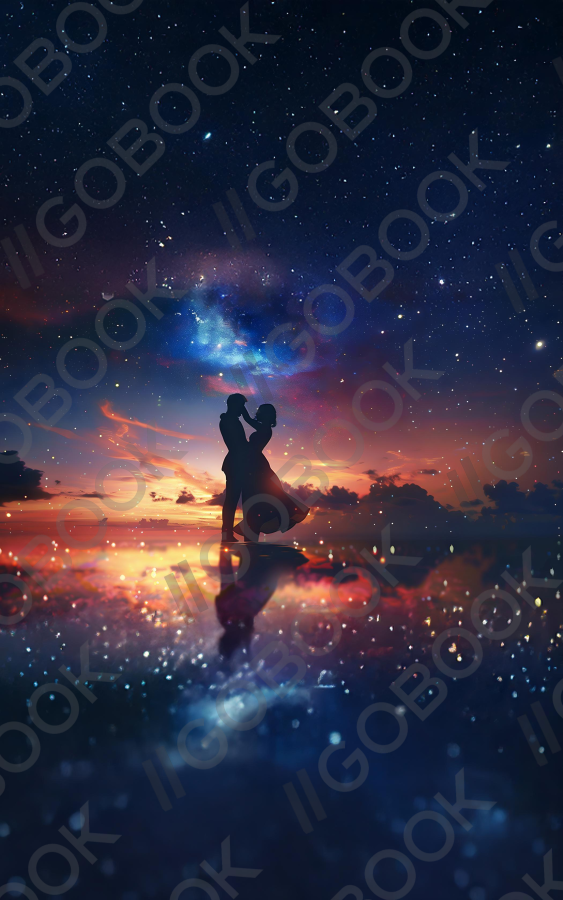 星空下戀人的擁抱