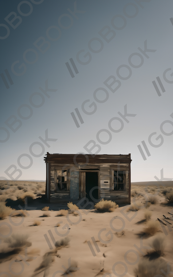 荒涼沙漠小屋